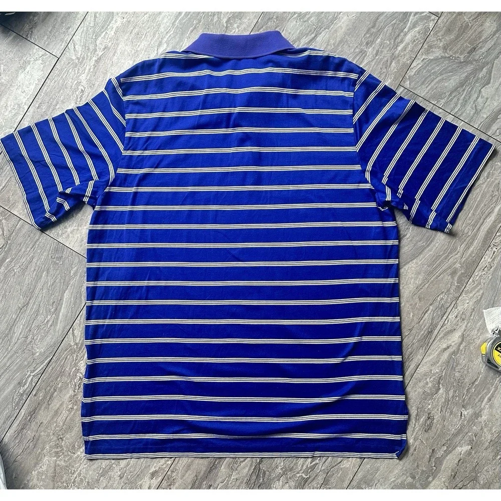 Polo Golf Ralph Lauren Blue & White Striped Polo Shirt Men's XL